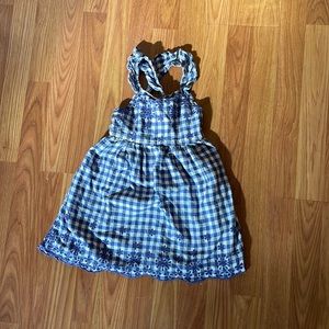 Cat & Jack Girls Blue/White Checkered Dress Size US 4/5